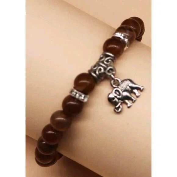 Elephant (Charm Beaded)-(Yoga)-(Bracelet)-(New)-(Bracelet Size Pictured)-$30.00 - Picture 4 of 5